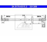 ATE Brake Hose 24.5170-0315.3 - For Audi, VW, SEAT (80, 90, Golf)