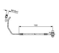 Flexible brake hose 1 987 481 535 BOSCH for AUDI SKODA