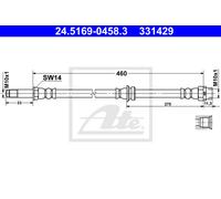 Brake Hose ATE 24.5169-0458.3 for BMW 3 (E36) 1.6 1993-1998