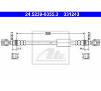 Fits ATE 24.5239-0355.3 Brake Hose DE stock