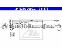 ATE 24.5286-0600.3 Brake hose