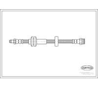 Flexible brake hose 19035270 CORTECO for FIAT DUCATO Platform/Chassis DUCATO Bus