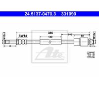ATE 24.5137-0470.3 Brake hose