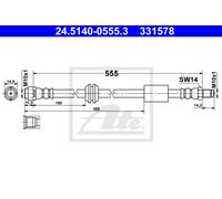 ATE Brake Hose 24.5140-0555.3 – Flexible Brake Hose for Mercedes‑Benz R‑Class OE 2514200548