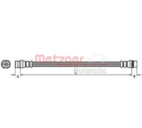 Flexible brake hose 4110214 METZGER for RENAULT OPEL NISSAN