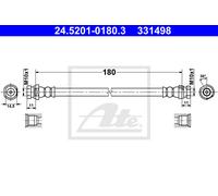BRAKE HOSE FOR RENAULT KANGOO/Express/Rapid/GRAND/II K9K808/608/628/816 1.5L