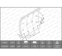 New Brake Lining Kit, drum brake 81502216070 81502216067 68371277NQT