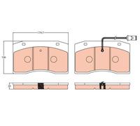 New Brake Pad Set, disc brake 4253775 42535773 42536300 42536301 93161314