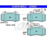 New Brake Pad Set, disc brake for ABARTH ALFA ROMEO:MITO,PUNTO,PUNTO EVO