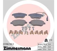 ZIMMERMANN 23708.190.2 Brake pad set