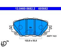 Brake pads 13.0460-5682.2 ATE for MAZDA FIAT ABARTH