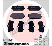 ZIMMERMANN 24298.140.1 Brake pad set