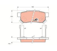Brake pads GDB499 TRW for ROVER HONDA LOTUS ACURA MG