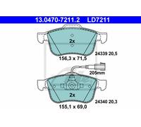 Brake pads 13.0470-7211.2 ATE for ALFA ROMEO 159 159 Sportwagon SPIDER