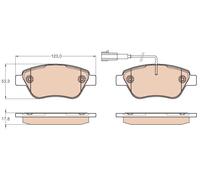 TRW GDB1654 Brake Pads Front Axle Bosch 2008-2010 Alfa Romeo Mito