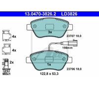 Brake pads 13.0470-3826.2 ATE for FIAT ALFA ROMEO