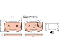 New Brake Pad Set, disc brake for ALFA ROMEO:GIULIA 77367676