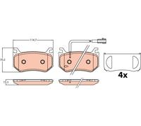 TRW GDB2209 Brake pad set