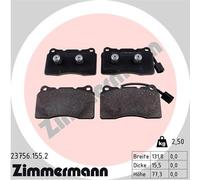 ZIMMERMANN Brake Pad Set 23756.155.2 Disc Brake for Alfa Romeo Giulietta