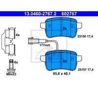ATE 13.0460-2767.2 Brake pad set