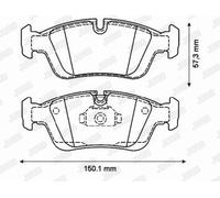 Jurid Brake Pad Set 571959JC - Ceramic Front Pads for BMW ALPINA WIESMANN