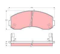 BRAKE PAD SET DISC BRAKE GDB3145 FOR ASIA MOTORS HI-TOPIC/AM/725 SS 2.7L 4cyl