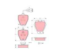 Brake pads GDB1329 TRW for AUDI 100 C4 Saloon 100 C4 Avant A6 C4 A6 C4 Avant