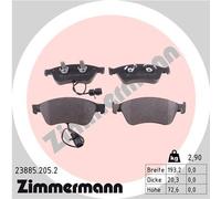 Brake pads 23885.205.2 ZIMMERMANN for AUDI A8 D2