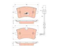 Brake pads GDB1867 TRW for AUDI A8 D4