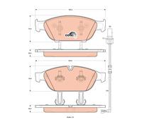 TRW GDB1897 Brake pad set