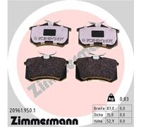 ZIMMERMANN Brake Pad Set 20961.950.1 Disc Brake for VW Audi Peugeot Renault Seat Skoda