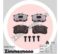 Brake pads 20961.972.1 ZIMMERMANN for CITROËN SEAT AUDI VW FORD SKODA PEUGEOT DS