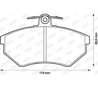 JURID 571357J Brake pad set