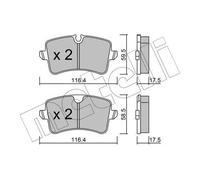 BRAKE PAD SET DISC BRAKE 22-0955-0 FOR AUDI CREC/CMDA/CTUB/CGXC 3.0L 6cyl A8