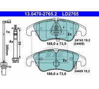 ATE 13.0470-2765.2 Brake pad set