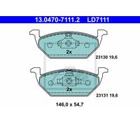 Brake pads 13.0470-7111.2 ATE for SEAT AUDI VW SKODA