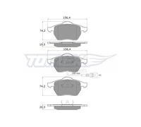Brake pads Front Axle TX 10-942 TOMEX Brakes for VW AUDI SEAT SKODA