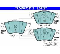 ATE 13.0470-7227.2 Brake pad set