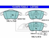 Brake pads 13.0470-7242.2 ATE for SEAT VW AUDI