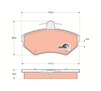 TRW Brake Pads GDB1266 - Fits Audi A4 97- (RH/F)