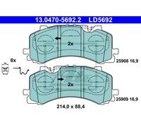 Brake pads 13.0470-5692.2 ATE for AUDI VW