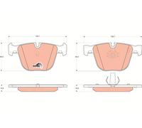 TRW Brake Pad Set GDB1502 - Disc Brake - Fits BMW 5 (E60) 2.5 2003-2005
