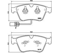 BREMBO P05003 Brake Pad Set For Disc Brake Front For Teves System Fits Bentley