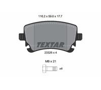Brake pads 2332611 TEXTAR for BENTLEY CONTINENTAL Coupe CONTINENTAL Convertible