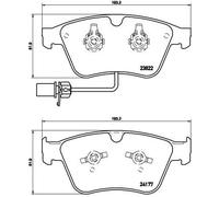 Brembo Brake Pad Set Front With Anti-Squeak Plate Fits Bentley Continental