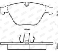 New Brake Pad Set, disc brake for BMW:3,X1,E90,E93,E92 34116776161 34116783542