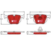 TRW Brake Pad Set GDB1727DTE for BMW 5/6 Series (E60/E61/E63)