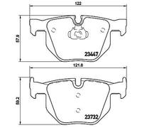Brake pads P 06 056 BREMBO for BMW X5 X6