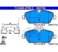 ATE Brake pad set BMW,MINI 13.0460-2795.2 34106863292,34106884263,34116860016 34106863292,34106884263,34116860016