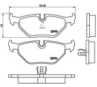 New Brake Pad Set, disc brake for BMW WIESMANN:3,5,7,E30,E36 34211157044